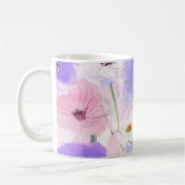 Pastel Watercolor Floral Coffee Mug コーヒーマグカップ (左)