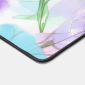 Pastel Watercolor Floral Desk Mat デスクマット (コーナー)