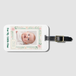 Pastel Watercolor Floral Empty Photo Frame ラゲッジタグ