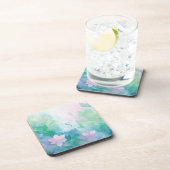 Pastel Watercolor Floral Monogram Coasters コースター (右側)