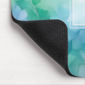 Pastel Watercolor Floral Monogram Mouse Pad マウスパッド (コーナー)