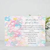 Pastel Watercolor Hearts Rehearsal Dinner Invites 招待状 (スタンド正面)