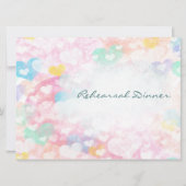 Pastel Watercolor Hearts Rehearsal Dinner Invites 招待状 (裏面)