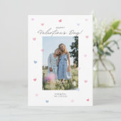 Pastel Watercolor Hearts  Valentine’s Day Card 招待状 (スタンド正面)