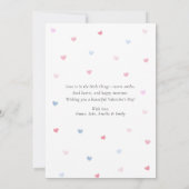 Pastel Watercolor Hearts  Valentine’s Day Card 招待状 (裏面)