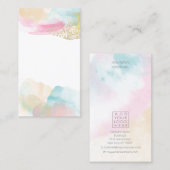 Pastel Watercolor Jewelry Product Backing Cards 名刺 (正面/裏面)
