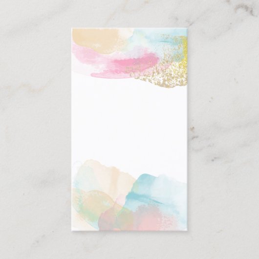 Pastel Watercolor Jewelry Product Backing Cards 名刺 (正面)