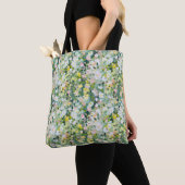 Pastel Watercolor Meadow Tote トートバッグ (クローズアップ)