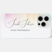 Pastel Watercolor Personalized iPhone Case Case-Mate iPhoneケース (裏面 (横))