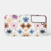 Pastel Watercolour Floral  Samsung Galaxyケース (裏面横)