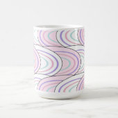 Pastel Wave Abstract Pattern Coffee Mug コーヒーマグカップ (中央)