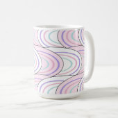 Pastel Wave Abstract Pattern Coffee Mug コーヒーマグカップ (正面右)