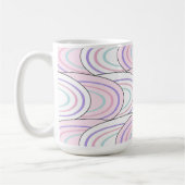 Pastel Wave Abstract Pattern Coffee Mug コーヒーマグカップ (左)