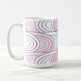 Pastel Wave Abstract Pattern Coffee Mug コーヒーマグカップ