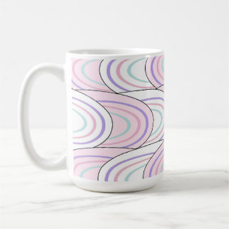 Pastel Wave Abstract Pattern Coffee Mug コーヒーマグカップ