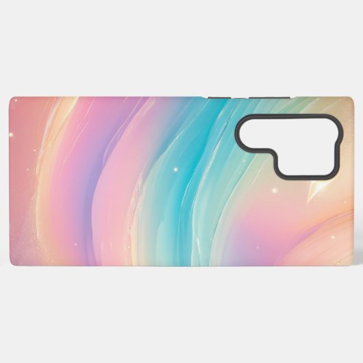 Pastel Wave - Dreamy Gradient Phone Case Samsung Galaxyケース (裏面横)