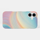 Pastel Waves Dreamy Gradient Art Phone Case iPhone 16ケース (裏面横)