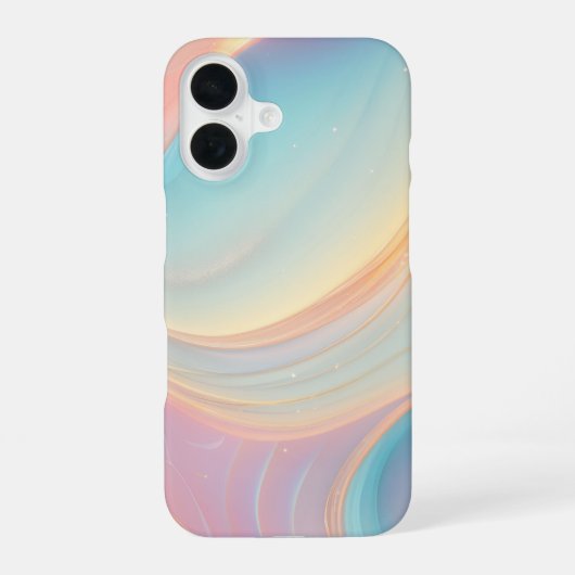 Pastel Waves Dreamy Gradient Art Phone Case iPhone 16ケース (裏面)