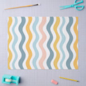 Pastel Wavy Lines  薄葉紙 (クラフト)