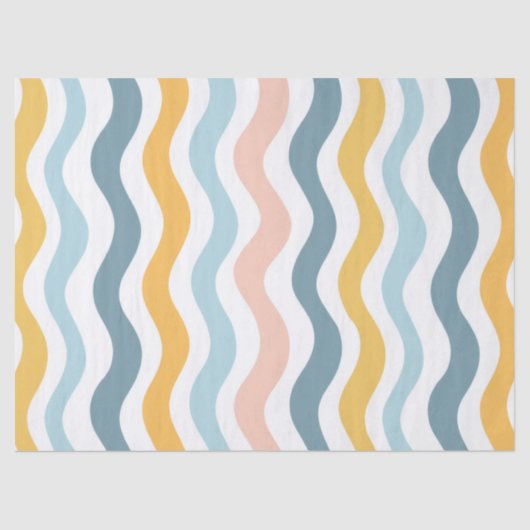 Pastel Wavy Lines  薄葉紙 (正面)