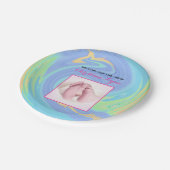 Pastel Welcome First生まれとカスタム写真 ペーパープレート (アングル)
