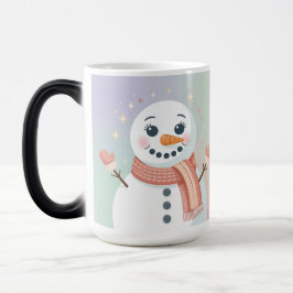 Pastel White Snowman Morphing Mug モーフィングマグカップ