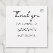 Pastel Wildflower Baby Shower フェイバータグ (裏面)