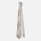 Pastel Wildflower Collage – Chic Floral Geometric  ネクタイ (正面)
