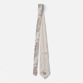 Pastel Wildflower Collage – Chic Floral Geometric  ネクタイ (裏面)