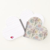 Pastel Wildflower Collage – Chic Floral Geometric ノートブック (内部)