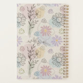 Pastel Wildflower Collage – Chic Floral Geometric  プランナー手帳 (裏面)