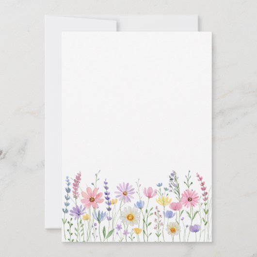 Pastel Wildflower Floral Baptism 招待状 (裏面)