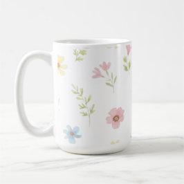 Pastel Wildflower Meadow Coffee Mug - Floral Water コーヒーマグカップ