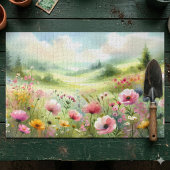 Pastel Wildflower Meadow Landscape ジグソーパズル