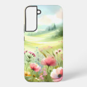 Pastel Wildflower Meadow Landscape Samsung Galaxyケース (裏面)