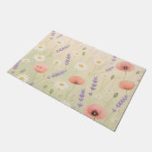 Pastel Wildflower Meadow Soft Bloom ドアマット (アングル)