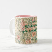 Pastel Wildflower Mug with Quote ツートーンマグカップ (正面左)