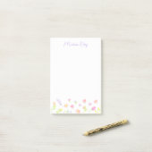 Pastel Wildflower Personalized Lilac Post-It Notes ポストイット (デスク上)