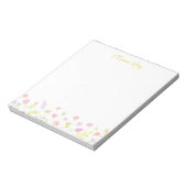 Pastel Wildflower Personalized Yellow Gold Notepad ノートパッド (回転)