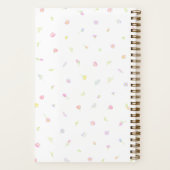 Pastel Wildflower Pink Monogram Journal Notebook ノートブック (裏面)
