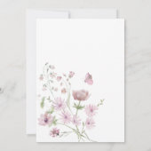 Pastel Wildflower Time for Tea Bridal Shower Party 招待状 (裏面)
