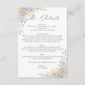 Pastel Wildflower Watercolor Floral Garden Wedding エンクロージャーカード (正面)