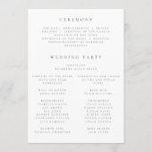 Pastel Wildflower Wedding Program プログラム (裏面)