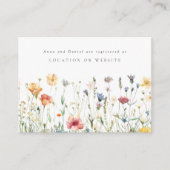 Pastel Wildflower Wedding Registry Enclosure エンクロージャーカード (正面)