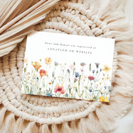 Pastel Wildflower Wedding Registry Enclosure エンクロージャーカード