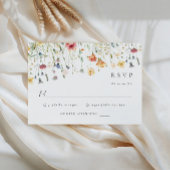 Pastel Wildflower Wedding RSVP Card