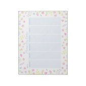 Pastel Wildflower Weekly Planner Notepad in Blue ノートパッド (回転)