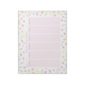 Pastel Wildflower Weekly Planner Notepad in Pink ノートパッド (回転)
