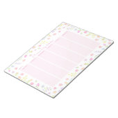 Pastel Wildflower Weekly Planner Notepad in Pink ノートパッド (アングル)
