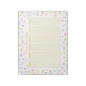 Pastel Wildflower Weekly Planner Notepad in Yellow ノートパッド (回転)